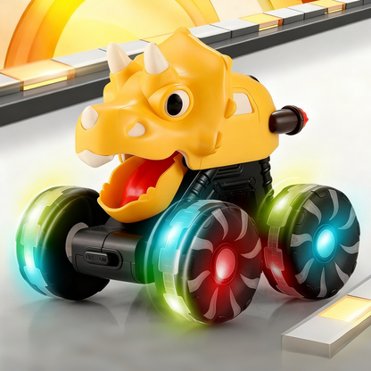 🦖Vente chaude 2025 - 50 % de réduction🚙Voiture jouet dinosaure avec lumières, appuyez et partez🎁