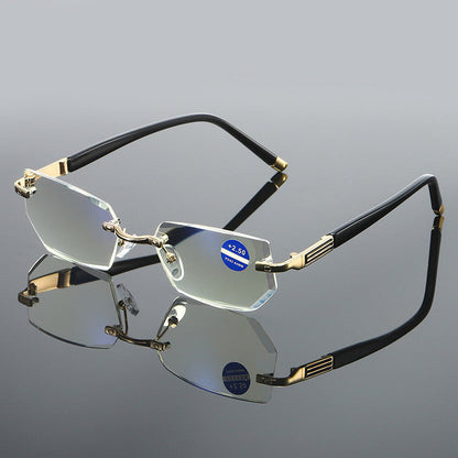 Lunettes de lecture sans monture bloquant la lumière bleue pour la presbytie