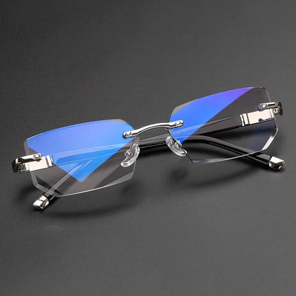 Lunettes de lecture sans monture bloquant la lumière bleue pour la presbytie