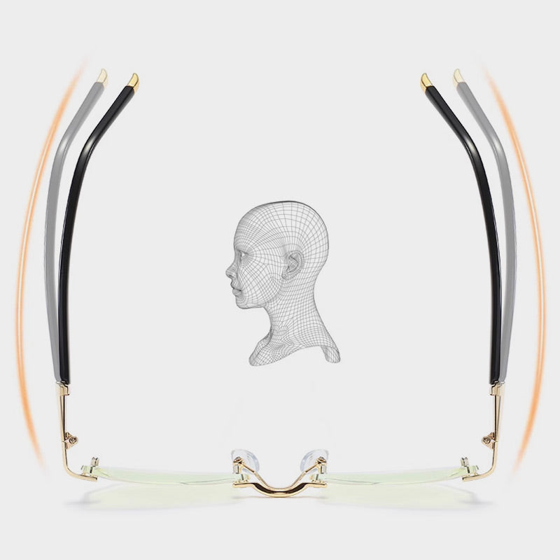Lunettes de lecture sans monture bloquant la lumière bleue pour la presbytie