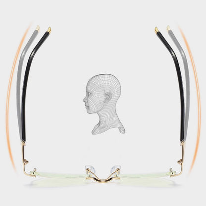 Lunettes de lecture sans monture bloquant la lumière bleue pour la presbytie
