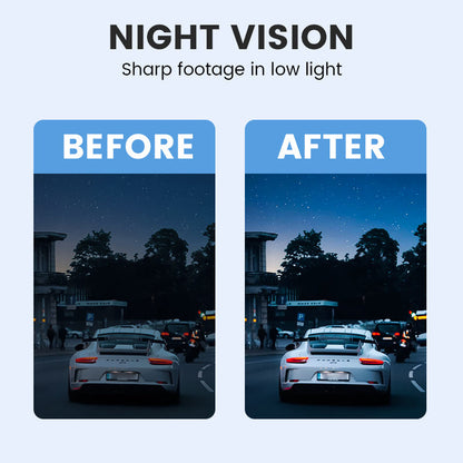 📹 Caméra Embarquée 4K Double Objectif - Vision Nocturne, Surveillance Stationnement 24/7 - Connexion WiFi, Enregistrement Haute Définition