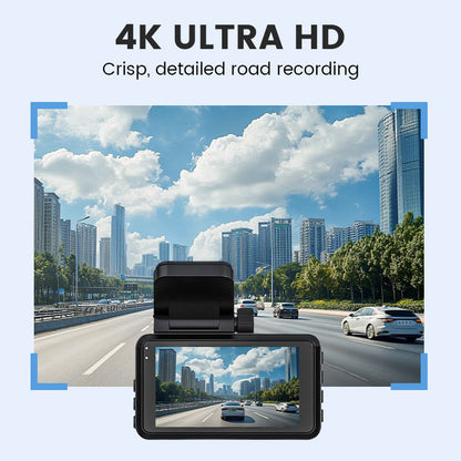 📹 Caméra Embarquée 4K Double Objectif - Vision Nocturne, Surveillance Stationnement 24/7 - Connexion WiFi, Enregistrement Haute Définition