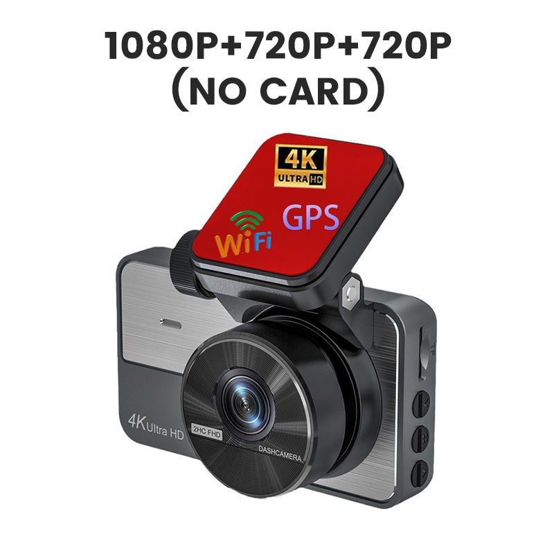 📹 Caméra Embarquée 4K Double Objectif - Vision Nocturne, Surveillance Stationnement 24/7 - Connexion WiFi, Enregistrement Haute Définition