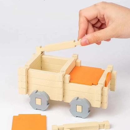Blocs de construction éducatifs en bois