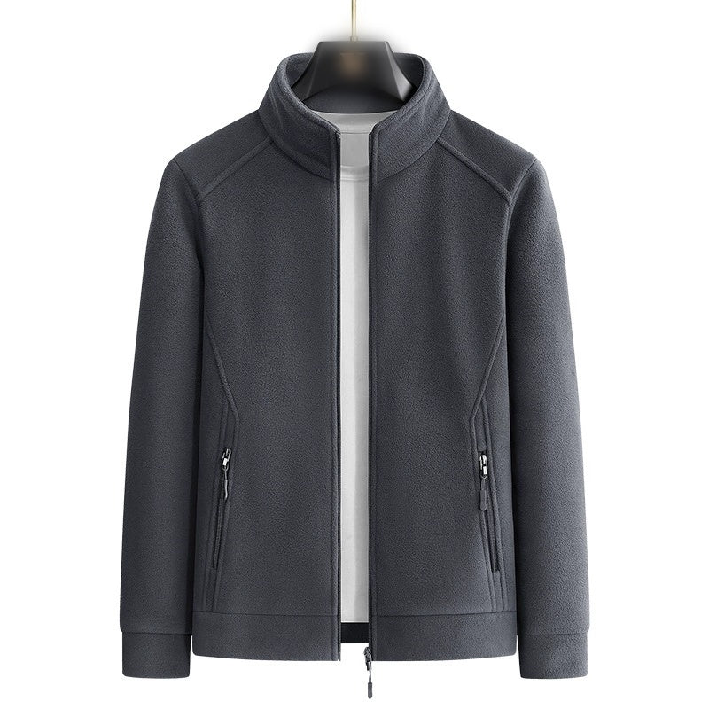 Veste décontractée avec doublure en peluche pour homme, coupe ample