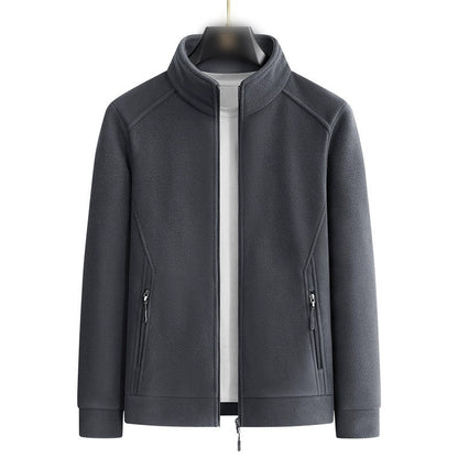 Veste décontractée avec doublure en peluche pour homme, coupe ample