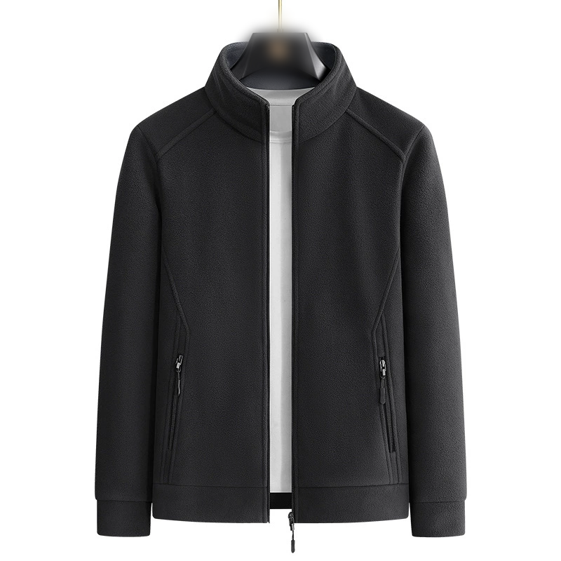 Veste décontractée avec doublure en peluche pour homme, coupe ample