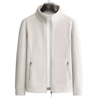 Veste décontractée avec doublure en peluche pour homme, coupe ample