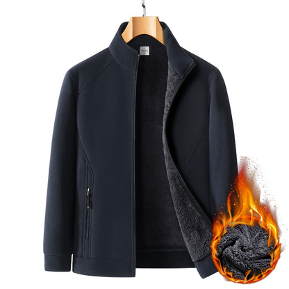 Veste décontractée avec doublure en peluche pour homme, coupe ample