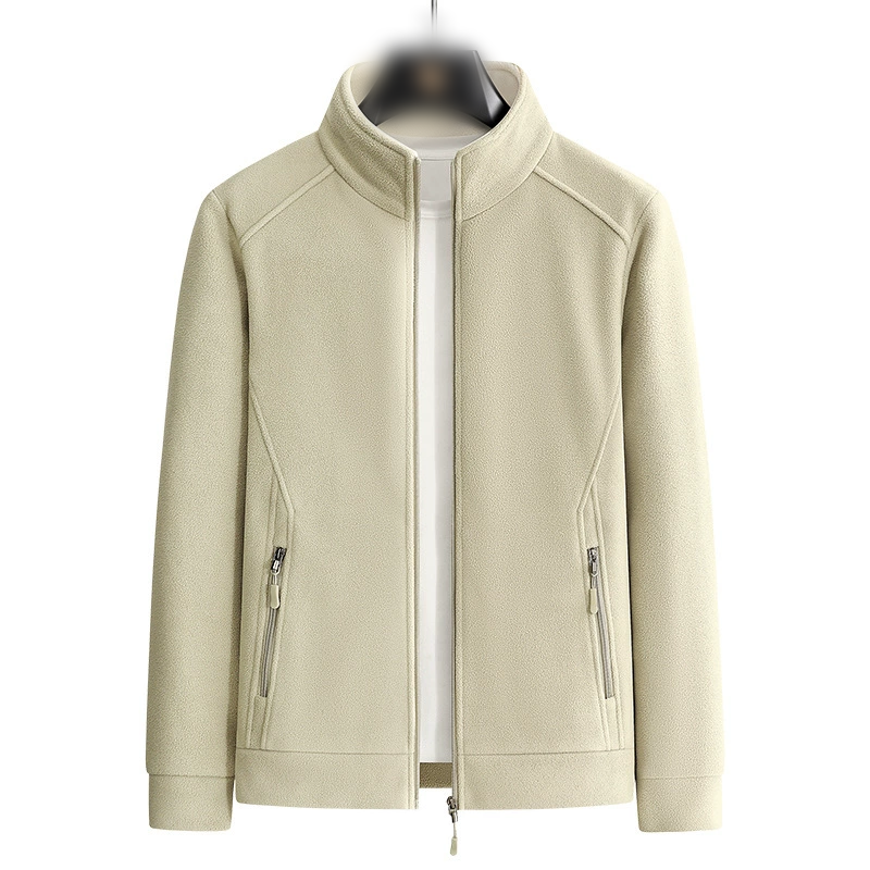 Veste décontractée avec doublure en peluche pour homme, coupe ample