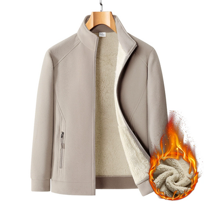 Veste décontractée avec doublure en peluche pour homme, coupe ample