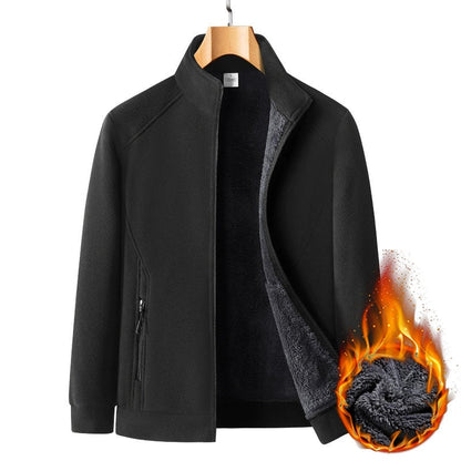 Veste décontractée avec doublure en peluche pour homme, coupe ample
