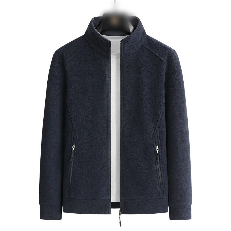 Veste décontractée avec doublure en peluche pour homme, coupe ample