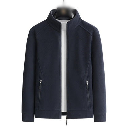 Veste décontractée avec doublure en peluche pour homme, coupe ample