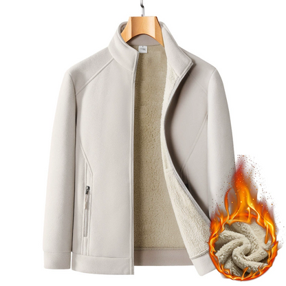 Veste décontractée avec doublure en peluche pour homme, coupe ample