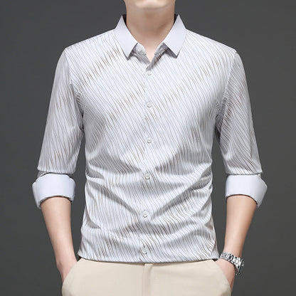 Chemise à Manches Longues Décontractée Tendance pour Homme