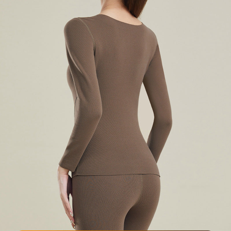 Ensemble de Sous-Vêtements Thermiques avec Soutien-Gorge Intégré pour Femme