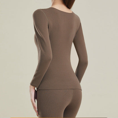 Ensemble de Sous-Vêtements Thermiques avec Soutien-Gorge Intégré pour Femme