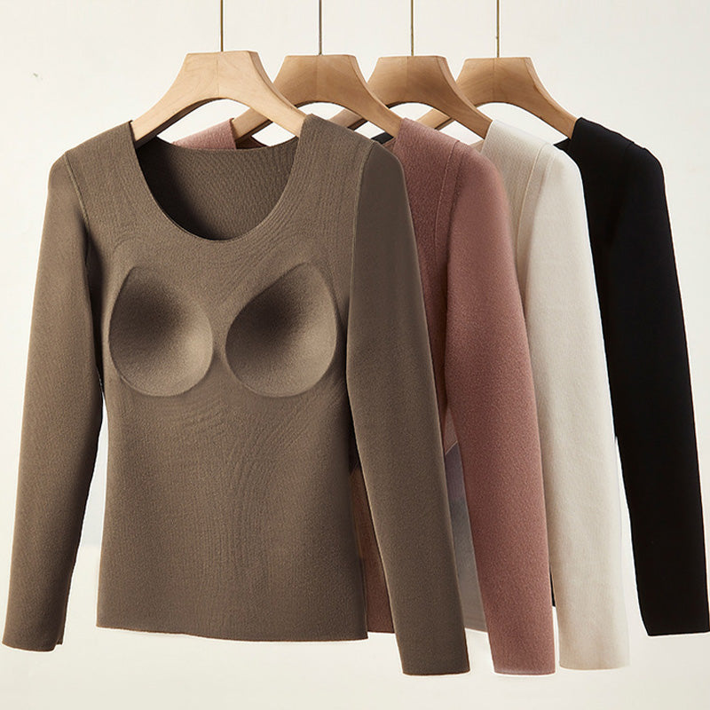 Ensemble de Sous-Vêtements Thermiques avec Soutien-Gorge Intégré pour Femme
