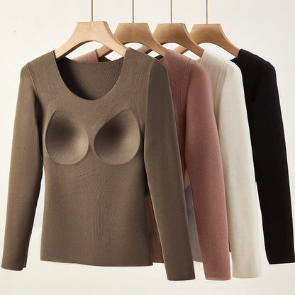 Ensemble de Sous-Vêtements Thermiques avec Soutien-Gorge Intégré pour Femme