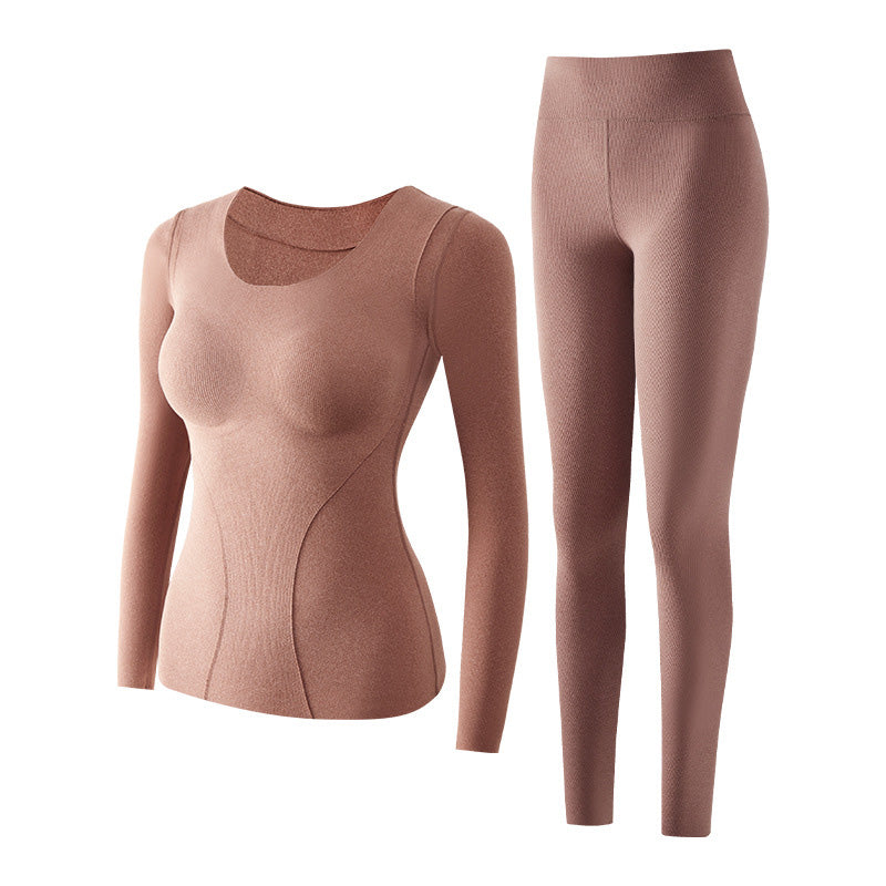 Ensemble de Sous-Vêtements Thermiques avec Soutien-Gorge Intégré pour Femme