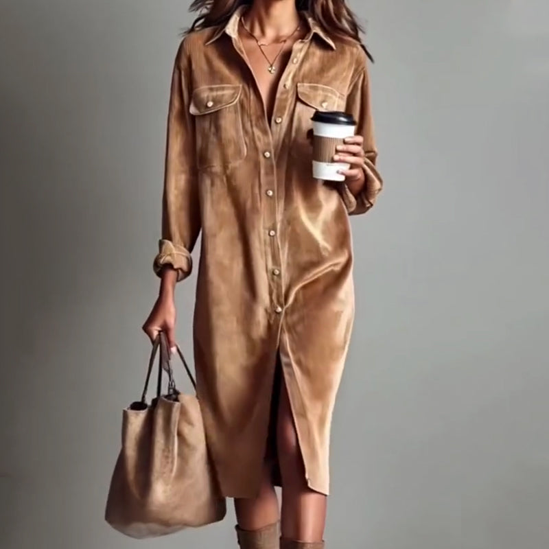 Robe chemise décontractée pour femmes
