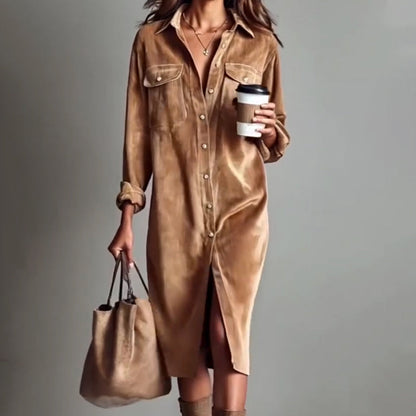 Robe chemise décontractée pour femmes