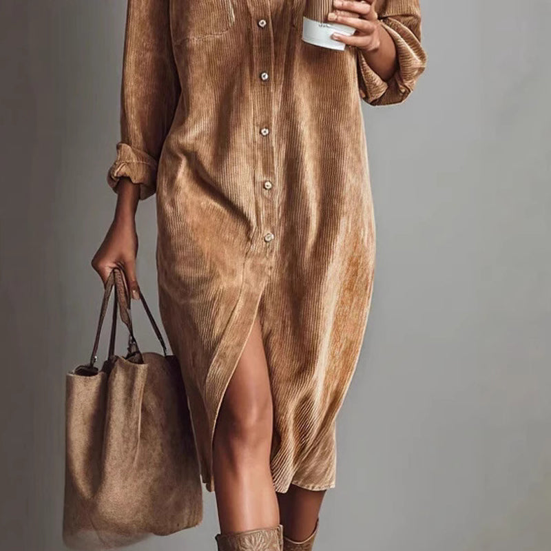 Robe chemise décontractée pour femmes