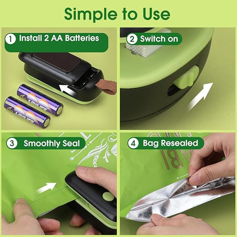 Scelleuse de sacs à chaud portable 2 en 1 avec coupeur