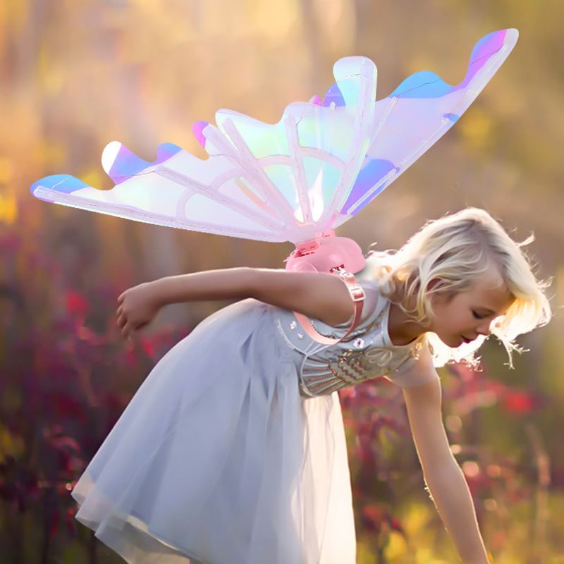 🔥 50% DE RÉDUCTION ! Ailes de fée électriques rechargeables avec lumières LED et musique