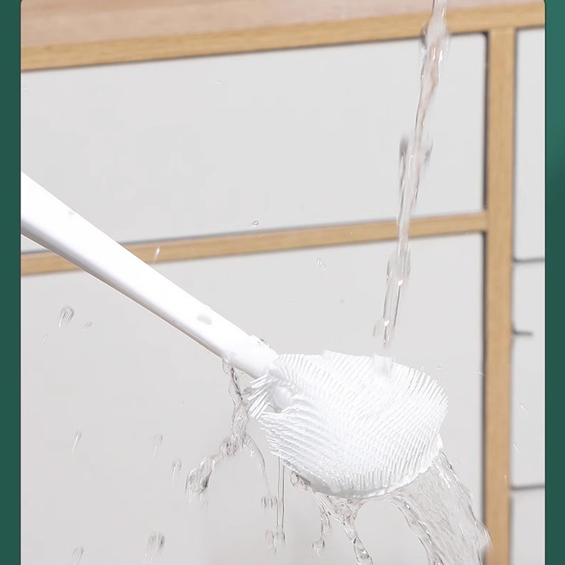 🔥Offre à durée limitée-Brosse de nettoyage en silicone à manche long détachable