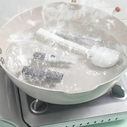 🔥Offre à durée limitée-Brosse de nettoyage en silicone à manche long détachable