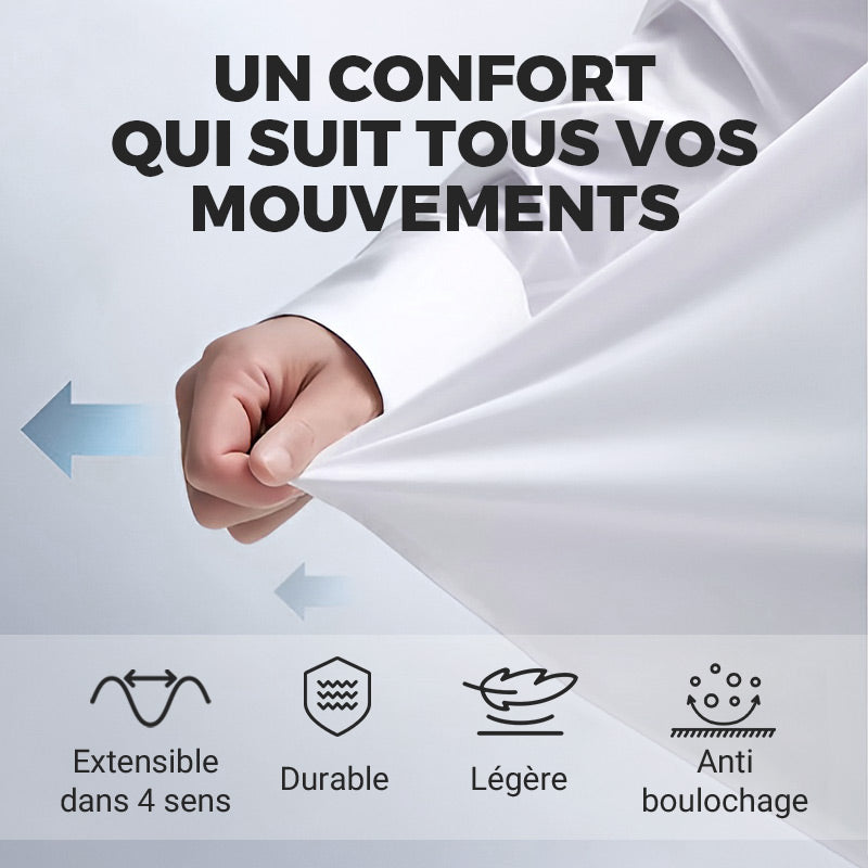 Chemise Habillée Extensible Infroissable pour Hommes