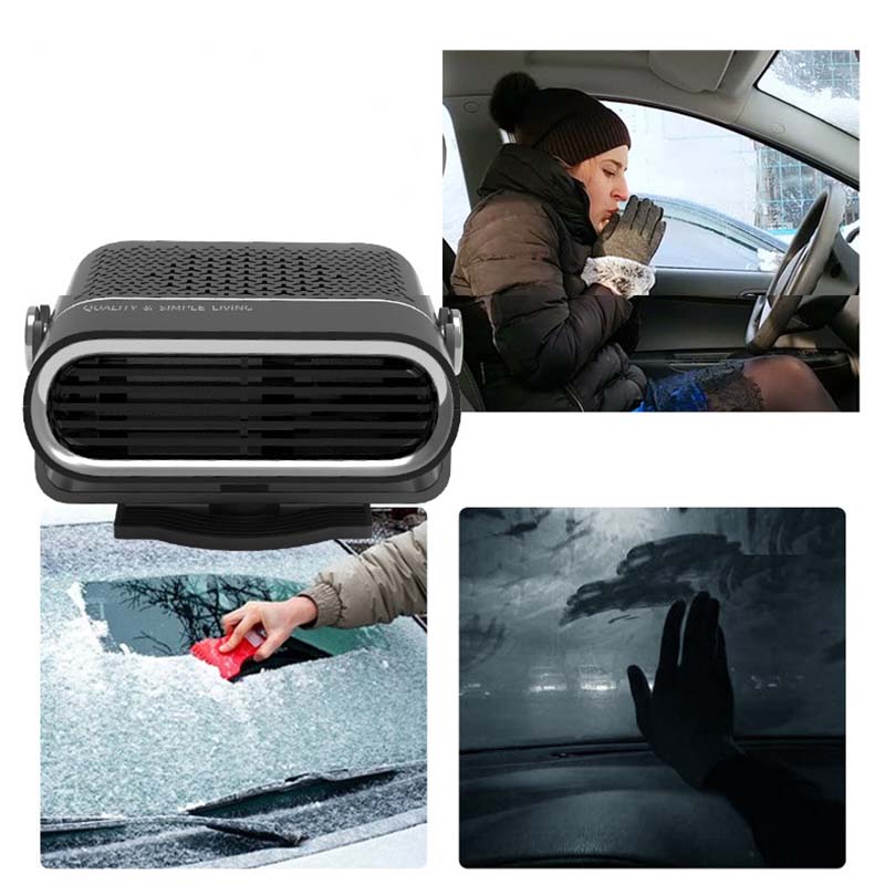 ✨ Calentador Portátil para Coche 2 en 1 - Rotación 360° y Doble Voltaje (12V/24V) para Descongelación y Calefacción Rápidas 🚗❄️
