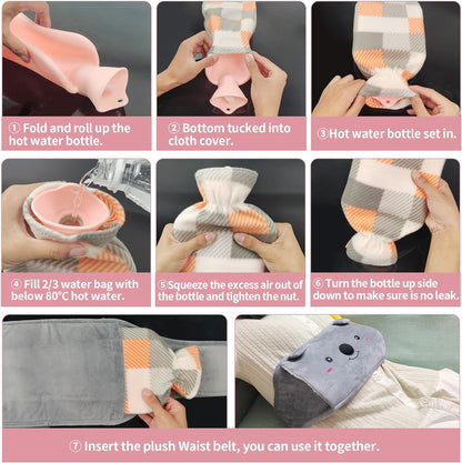 🎅 Vente de Noël - 50% de réduction 🔥 Ceinture en peluche avec bouillotte 🎁