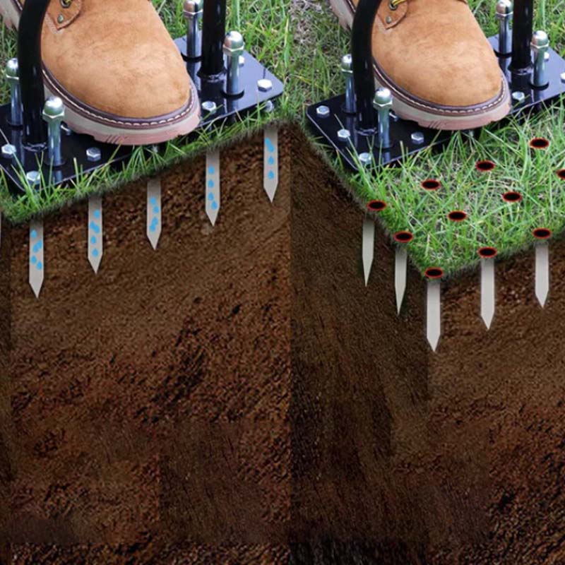 Aérateur pour pelouse, conception automatique pour nettoyer la saleté et les feuille