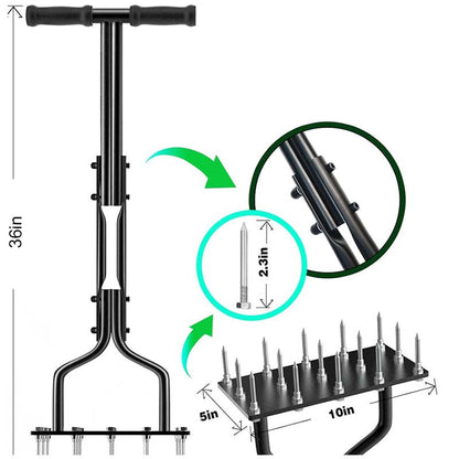 Aérateur pour pelouse, conception automatique pour nettoyer la saleté et les feuille