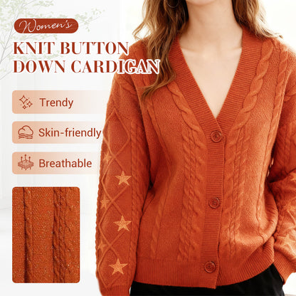 Gilet en Tricot à Boutons pour Femme