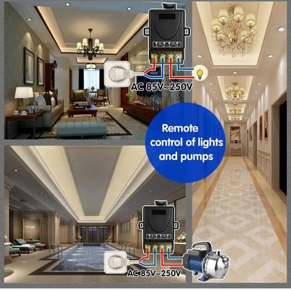 Interrupteur de commande à distance sans fil et kit récepteur, sans câblage