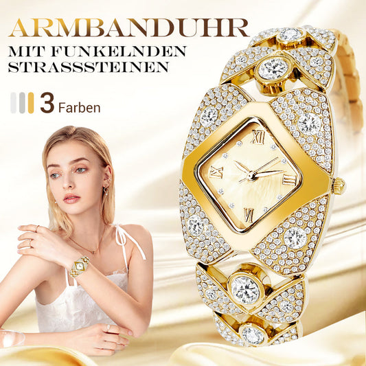 ⌚60% de réduction🔥Montre-bracelet rétro à quartz avec strass scintillants