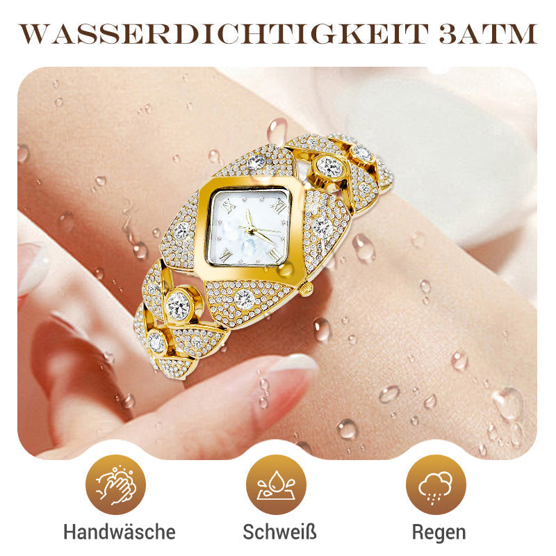 ⌚60% de réduction🔥Montre-bracelet rétro à quartz avec strass scintillants