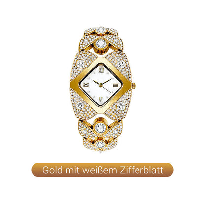 ⌚60% de réduction🔥Montre-bracelet rétro à quartz avec strass scintillants