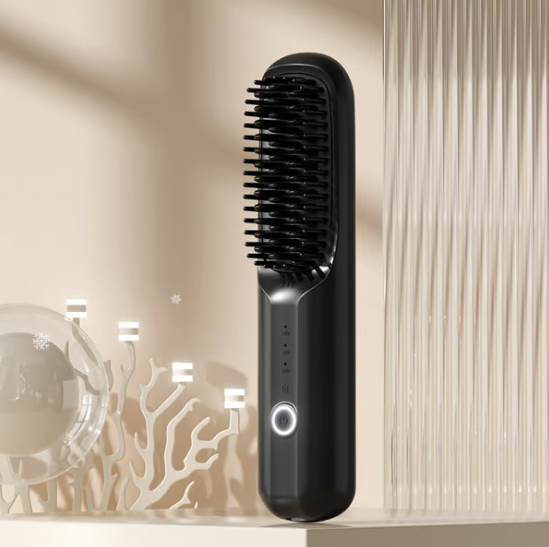 Peigne à Lisser les Cheveux Sans Fil à Ions Négatifs USB