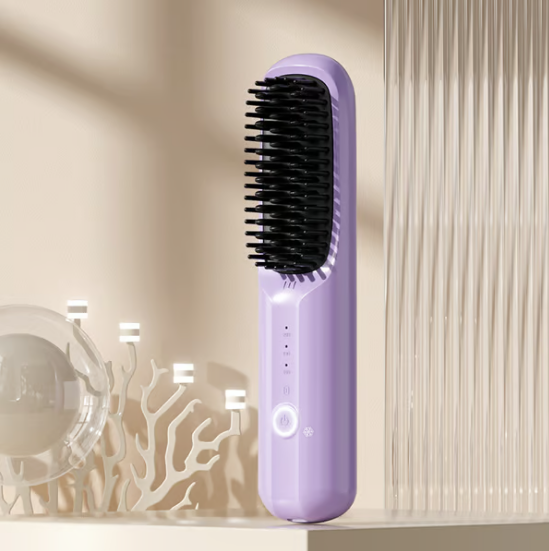 Peigne à Lisser les Cheveux Sans Fil à Ions Négatifs USB