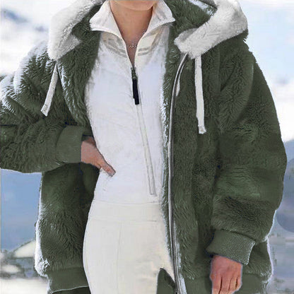 🧥 60% DE RÉDUCTION! ✨ Veste à Capuche en Polaire - Doublure Intérieure en Sherpa Chaud avec Poche Cachée pour Affronter l'Hiver ❄️🎁
