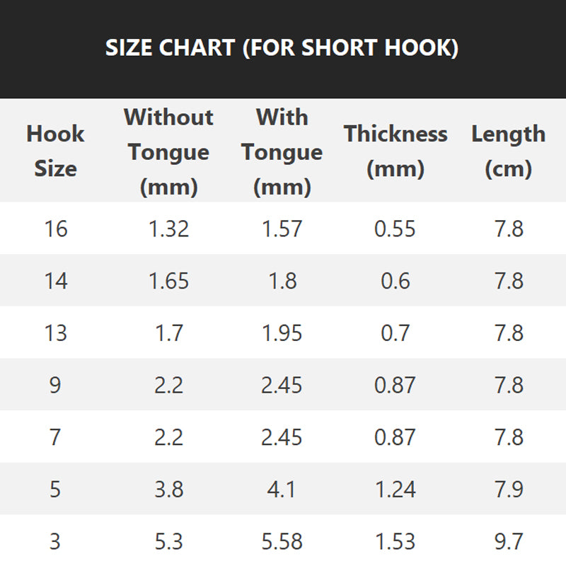 Crochets à tricoter avec languette pour pulls