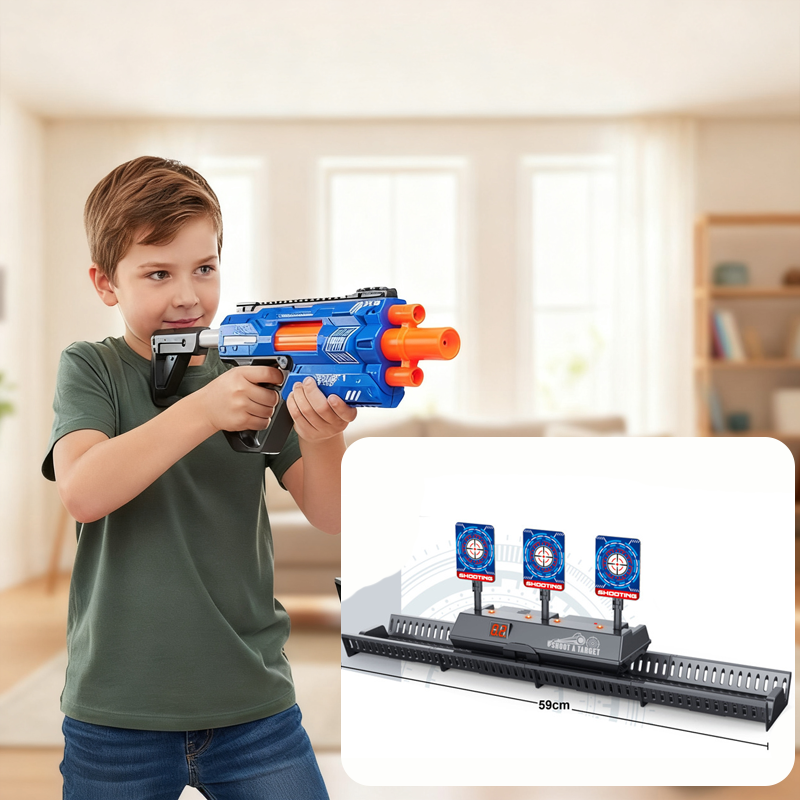 ⏳Offre spéciale à durée limitée⏰Jeu de Cibles de Tir Automatique avec Rail Mobile