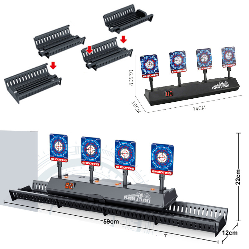 ⏳Offre spéciale à durée limitée⏰Jeu de Cibles de Tir Automatique avec Rail Mobile