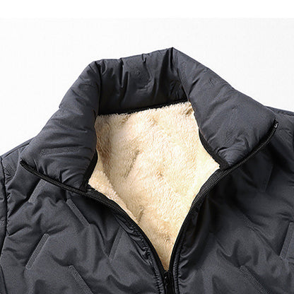 🎁Vente du dernier jour 40%OFF🔥 Veste d'hiver matelassée de men avec fausse doublure en toison